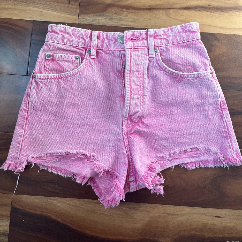 Zara Pink Cutoff Jean Shorts